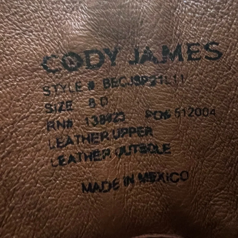 Cody James Exotic Caiman Tail Skin Western Boot Broad Square Toe Crocodile Boots - Picture 14 of 15